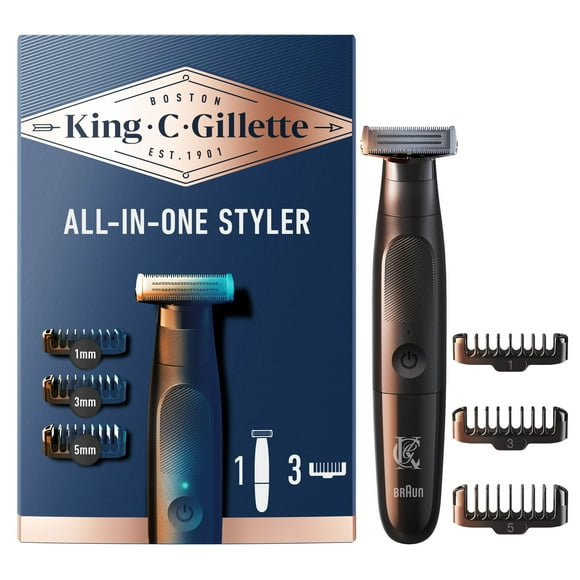 King C. Gillette All-in-one Styler with CenterCut technology for ultimate efficacy & closeness, cordless design, and easy, fast grooming