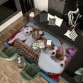 thumbnail image 3 of SKYSONIC Lightweight Soft Area Rugs Jack Russell Terrier Puppies Floor Mat for Kids Playing Room Hardwood Floor Living Room 80x58 inch Nursery Rugs, 3 of 6