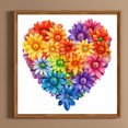 thumbnail image 1 of Cuadros Decorativos Pintura de diamante 5D DIY Taladro redondo completo Flor en forma de corazón Decoración para el hogar (HQ319) Wdftyju embutido en tela, 1 of 7