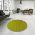 thumbnail image 3 of Ahgly Company Indoor Round Patterned Dark Yellow Green Area Rugs, 7' Round, 3 of 6