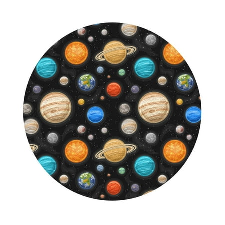 

Disketp Planets In Deep Space Funny Coasters 6 Pcs Leather Coasters with Holder Perfect Housewarming Hostess Gifts Protect Furniture from Water Marks Scratch and Damage Round Shape