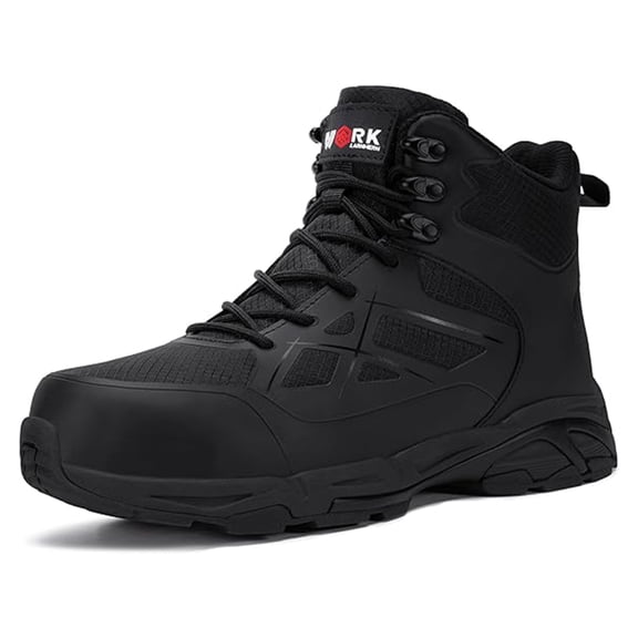 LARNMERN Men's Steel Toe Work Boots Non Slip Safety Shoes Comfortable Industrial Constructio Hiking Sneakers Shoe