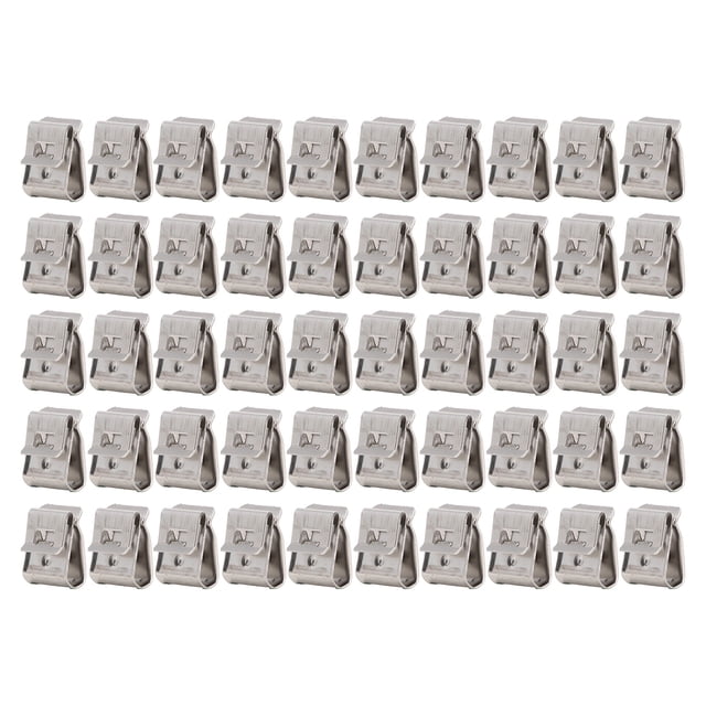 Abrazadera de cable 50PCS Abrazaderas de cable de panel fotovoltaico Clips de cable fotovoltaico de acero inoxidable para cable eléctrico de 2‑6 mm²