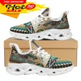 thumbnail image 1 of Zapatos de plataforma étnicos tribales aztecas para mujer, zapatos casuales de malla, zapatillas de deporte de malla transpirables con cordones y estampado Dreamchers, 1 of 6