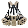 thumbnail image 1 of JACKSON PALMER Professional Comfort-Rig Tool Belt with Adjustable Suspenders (Detachable Pockets & 2 Power Tool Hooks) - Tan & Black, 1 of 4