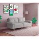 thumbnail image 1 of Sofá Cama Makora Yarvis Gris Claro Lino 3 Posiciones con Soft Foam Reclinable, 1 of 8