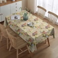 thumbnail image 2 of Pioneer Flower Floral Print Pattern Rectangle Tablecloth 60"x84",Waterproof Polyester Rectangle Table Cloth, Wipeable Spillproof Polyester Tablecloth for Dining, Camping, Indoor and Outdoor, 2 of 5