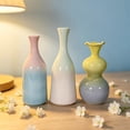 thumbnail image 5 of CoreLiving Ceramic Vase, Small Flower Vase for Home Decor, Modern Farmhouse Table Decor, Gradient Glaze Bud Vase for Kitchen and Bedroom 1 pack, 5 of 7