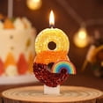 thumbnail image 3 of Birthday Number Candle, Cartoon Glitter Rainbow, 1 Piece,Suitable for Birthday Party Cake Decoration, 3 of 5