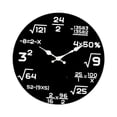 thumbnail image 2 of DimyFew Horloge Murale Silencieuse Tableau Noir Mathématiques Moderne Ronde Suspendue Décorative Sans Tic-Tac Bois Formule Unique Montre Adaptée pour Salon Bureau à Domicile Chambre Salle de Classe Style A, 2 of 8