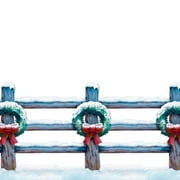 24" x 30' Holiday Fence Border Backdrop Scene Setter Decal Holiday Decoration