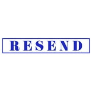 Printtoo Resend Self Inking Rubber Stamp Pre-Inked Office Stamp- Home Office Business Stationery, Blue- 42 x 9 mm