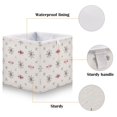 thumbnail image 3 of Foldable Fabric Storage Bin Home Cubes Clothing Organizer Bins Large Collapsible Box Basket for Home Organizer Minimalist Line Snowflakes and Stars, 3 of 7