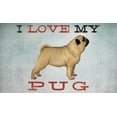 thumbnail image 2 of Fowler, Ryan 18x12 Gold Ornate Wood Framed with Double Matting Museum Art Print Titled - I Love My Pug I, 2 of 4