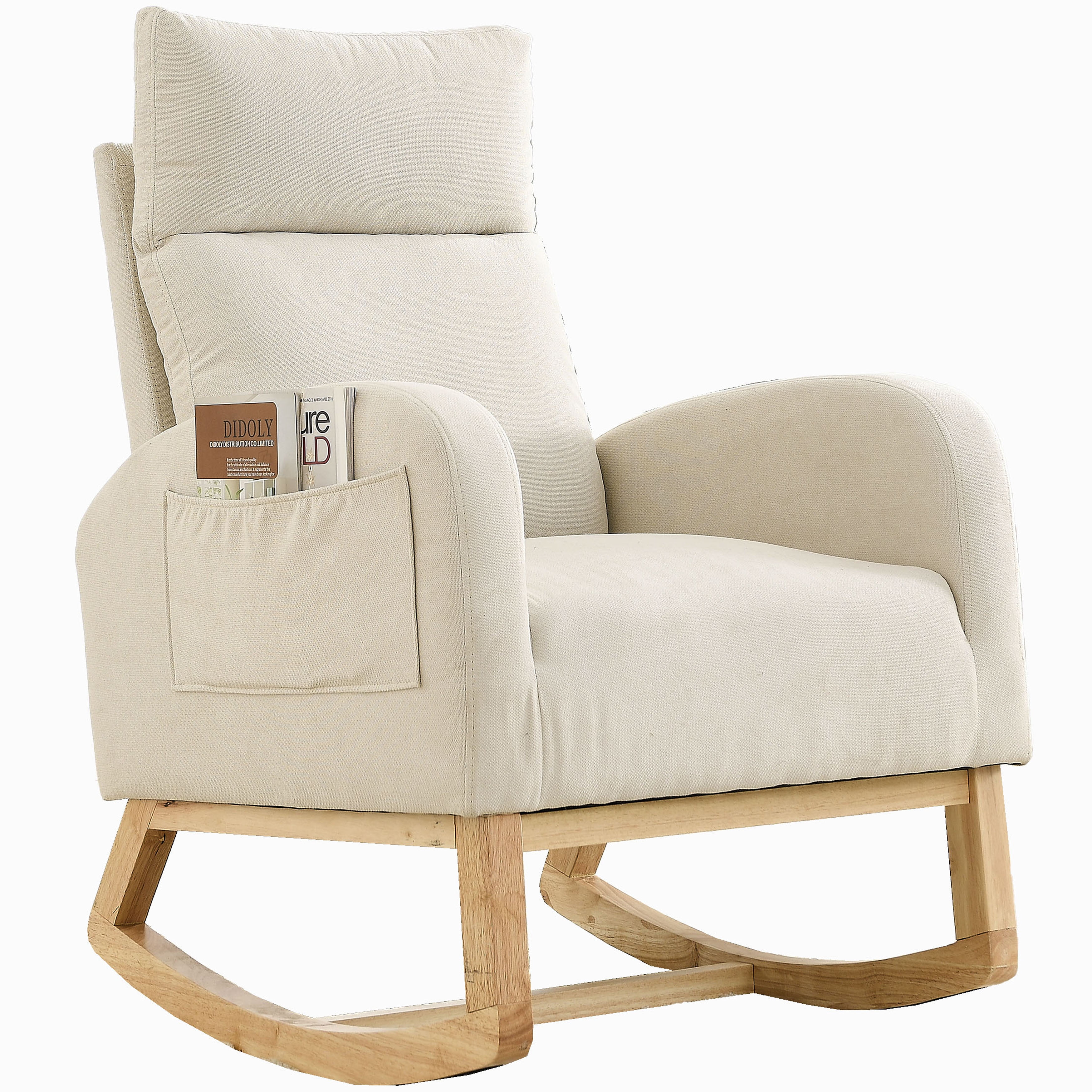 SYNGAR Rocking Chair, Fabric Upholstered Rocking Chair for Nursery