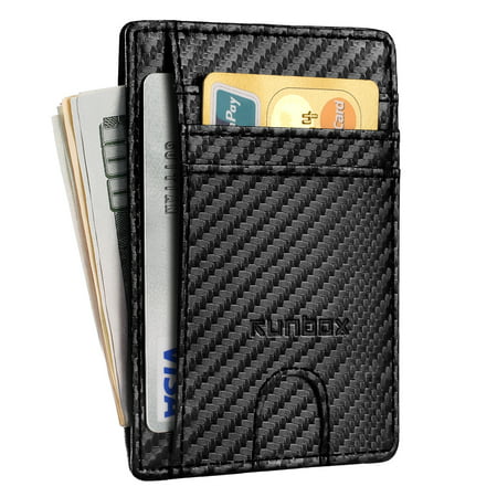 Minimalist Slim Front Pocket Wallets For Men With RFID Blocking & Genuine Leather Credit Card Thin Wallets Money