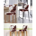 thumbnail image 5 of Marble Red Bar Stool Covers Set of 2, Modern Abstract Gold White Brick Stone Motif Stretch Washable Bar Chair Covers with Backs, Removable Pub Counter Height Chair Cover for Kitchen Dining Room Cafe, 5 of 7