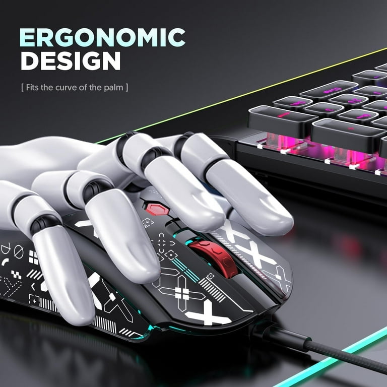 ZIYOU LANG M5 RGB Lightweight Wired Gaming Mouse with 12000 DPI 6