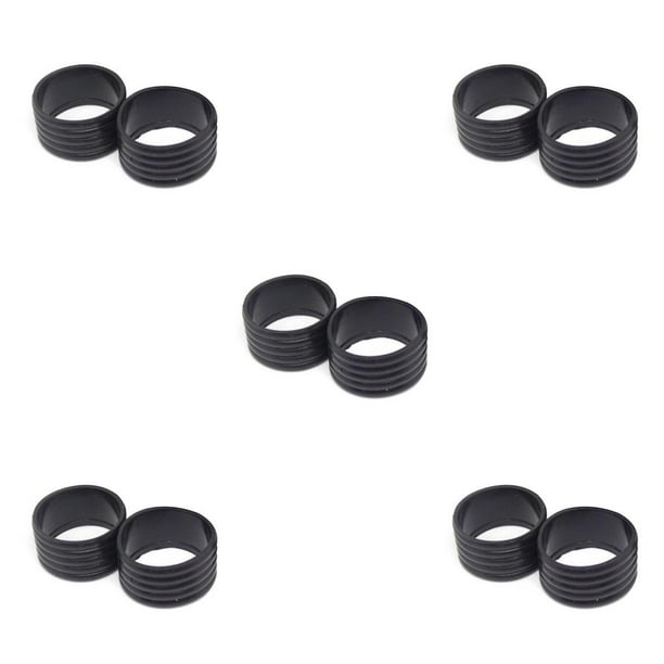 Greeniant 2 piezas agarre de raqueta anillo de goma mango Overgrip Fix bandas Kit agarre cinta Protector Universal profesional al aire libre negro Type2 NO2