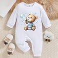 thumbnail image 2 of Wxirdiow Fall Rompers for Baby Boy Newborn Baby Boy Fall Outfit Romper Long Sleeve Jumpsuit Bodysuit Infant Winter Clothes Beige Size,12-18 Months, 2 of 6