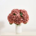 thumbnail image 4 of 8Pcs Dusty Rose Fake Flowers Silk Hydrangea Artificial Flowers Bouquets Faux Hydrangea Stems for Home Table Centerpieces Wedding Party Decoration, 4 of 13