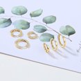 thumbnail image 4 of Pendientes de aro micuco chapados en oro de 14 quilates para mujeres y hombres, 8 mm, 10 mm, 12 mm, 4 of 8
