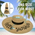 thumbnail image 4 of Loritta Sun Hats for Women Wide Brim Straw Embroidered Floppy Foldable UPF 50+ Beach Hats, Khaki, 4 of 6