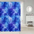 thumbnail image 2 of Manfei Blue Gradient Nebula Shower Curtain 72Wx78L,Celestial Stars Design Bath Curtain, 2 of 5