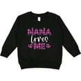 thumbnail image 2 of Inktastic My Nana Loves Me Hearts in Pink Plaid Toddler Sweatshirt, 2 of 4