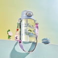 thumbnail image 2 of lhwanj Water Bottle Portable Sipper Cup with Strap 550/600ml Cartoon BPA-Free Plastic, Leak-Proof Design, Perfect for School and Play, 2 of 3