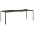 thumbnail image 3 of vidaXL 9 Piece Garden Dining Set with Cushions Grey Poly Rattan, 3 of 5