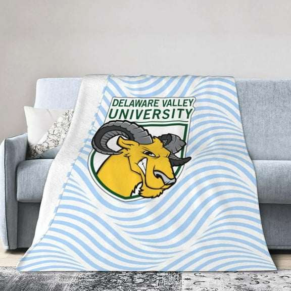 Delaware A Valley University Fleece Blanket, Very Soft Microfiber Flannel Blanket for Couch Warm and Cozy for All Seasons