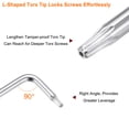 thumbnail image 4 of 4 paquetes de llave de Torx con brazo largo T8 a prueba de manipulaciones, llaves en estrella, superficie recubierta de cromo de acero S2, 4 of 7