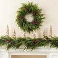 thumbnail image 3 of Eoozwa Artificial Christmas Wreath for Front Door Xmas Red Berry Wreath with Pine Needles Pine Cones Eucalyptus Leaves Christmas Decorations for Winter Wall Outdoor Home Holiday Xmas Decor, 3 of 6
