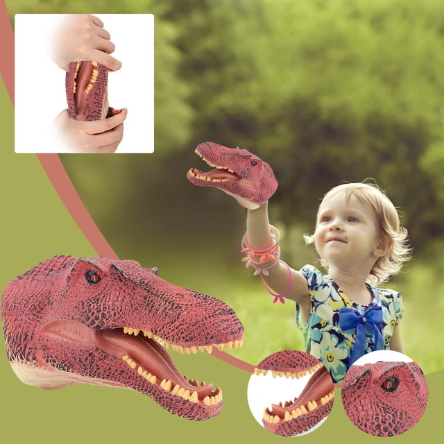 Marionetas de Mano de Dinosaurios Realistas onlyliua de Goma Suave Tyrannosaurus Rexs Dinosaur Toys