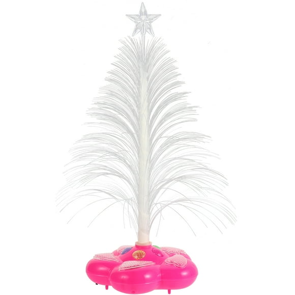 Luz LED de fibra óptica con destello colorido para árbol de Navidad, luz nocturna para fiesta de Navidad, decoración del hogar (color aleatorio, sin batería)