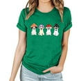 thumbnail image 5 of Jsaierl Womens Halloween Shirts Spooky Pumpkin Ghost Print Tees Stretch Round Neck T-shirt Short Sleeve Dressy Casual Blouse Tops Halloween Party Supplies, 5 of 9