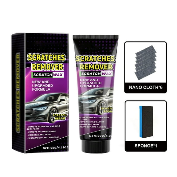 Nano Sparkle Cloth Car Scratch Remover Set, Nano Sparkle Cleaning Cloth Car Scratch Remover,Nano Sparkle Cloth and Car Scratch Repair Paste for Deep Scratch Repair