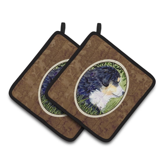 Carolines Treasures SS8832PTHD Bernese Mountain Dog Pair of Pot Holders, 7.5HX7.5W, multicolor