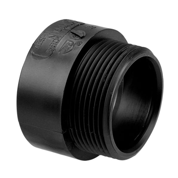 NIBCO C5804HD2 Drain, Waste & Vent Adapter: 2" Fitting, Spig x MIPT, Acrylonitrile Butadiene Styrene