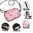 thumbnail image 3 of FORMRS Mini Crossbody Bag for Women Adjustable Rope Shoulder Casual Phone Purse, Pink Cute Cherry Pattern, 3 of 7
