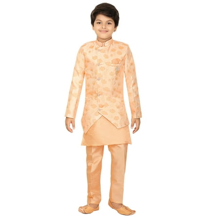 

Ahhaaaa Ethnic Wear Sherwani Kurta and Pyjama Set For Boys