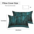 thumbnail image 3 of Waterproof Throw Pillow Covers Set of 2, 20x12 Inch Teal Board Decorative Pillowcases Outdoor Pillow Slip Cushion Covers Set for Couch Tent Vintage Chic Wooden Grain, 3 of 7