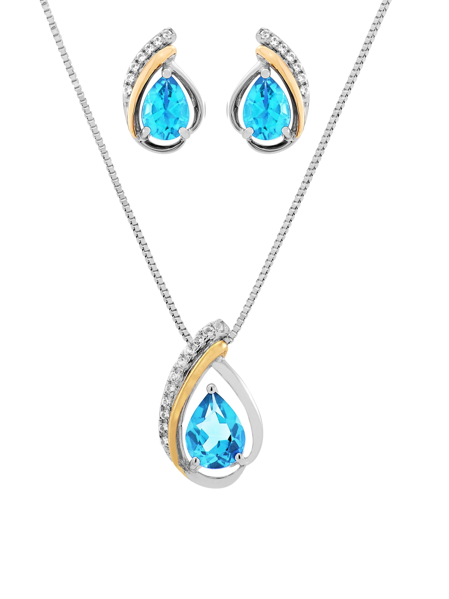 Brilliance Fine Jewelry Pear Blue Topaz 