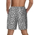 thumbnail image 4 of Uemuo Weave Geometric Pattern Mens Swim Trunks Quick Dry Board Shorts with Mesh Lining, Stretch Beach Shorts Quick Dry No-Chafing Board Shorts-Medium, 4 of 9