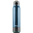 thumbnail image 2 of Vacuum Insulated Premium Water Bottle with Rechargeable Bluetooth Speaker - Steel Double Wall Design + Lights, Convenient Drinking Spout, Lid Lock, and Carry Handle (700ml/23.6 oz) Navy Blue, 2 of 7