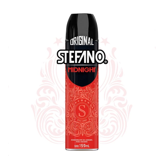 Desodorante Hombre Stefano Midnight Antitranspirante en Aerosol 159 ml