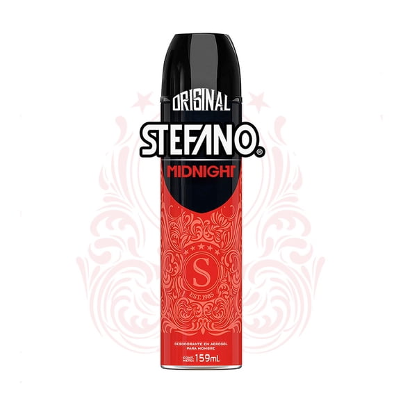 Desodorante Hombre Stefano Midnight Antitranspirante en Aerosol 159 ml