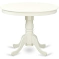 thumbnail image 3 of 5 Piece Dining Room Set with Round Pedestal Table and Linen Chairs, 3 of 11