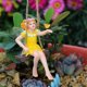 thumbnail image 4 of Flower Fairy On Swing Statue Flower Fairy Figure Tree Hanging Sculpture for Outdoor Garden Patio Yard, 4 of 4